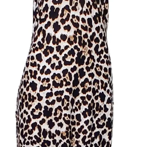 No Boundaries Halter Maxi Leopard Dress Size Large (NTW) - Picture 4 of 8